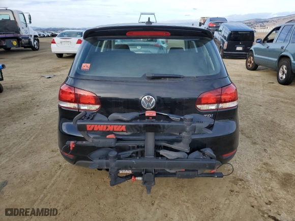 2014 Volkswagen Golf TDI w/Sunroof & Nav with VIN WVWNM7AJ5EW009243, listed as a Copart auction lot 77830834 with 49,375 mi miles and Clean Title. Bid and sale history available at carsss.com. Image 6.