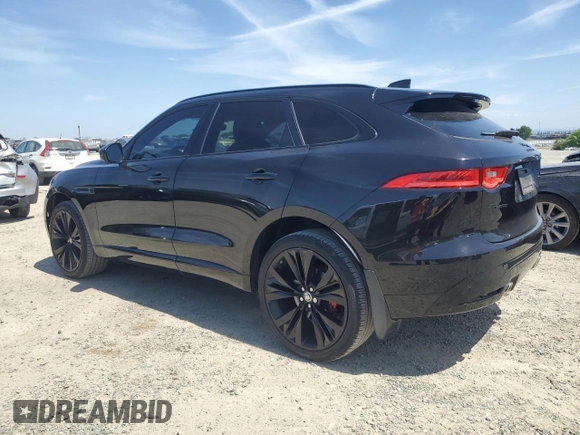 2019 Jaguar F-Pace S with VIN SADCM2FV1KA395386, listed as a Copart auction lot 54336645 with 43,020 mi miles and Salvage Title. Bid and sale history available at DreamBid. Image 2.