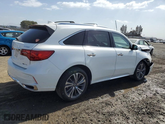2019 Acura MDX Sport Hybrid w/Technology Pkg with VIN 5J8YD7H52KL001962, listed as a Copart auction lot 76631754 with 43,169 mi miles and Salvage Title. Bid and sale history available at carsss.com. Image 3.