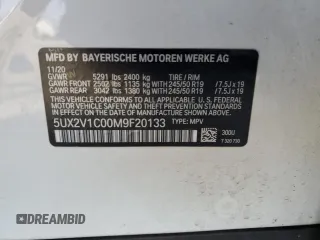 2021 BMW X4 xDrive30i with VIN 5UX2V1C00M9F20133, listed as a Copart auction lot 68800753 with 0 mi miles. Bid and sale history available at carsss.com. Image 13.