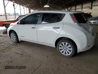 2015 Nissan LEAF S with VIN 1N4AZ0CP7FC314129, listed as a Copart auction lot 55660825 with 19,773 mi miles and Clean Title. Bid and sale history available at DreamBid. Image 2.