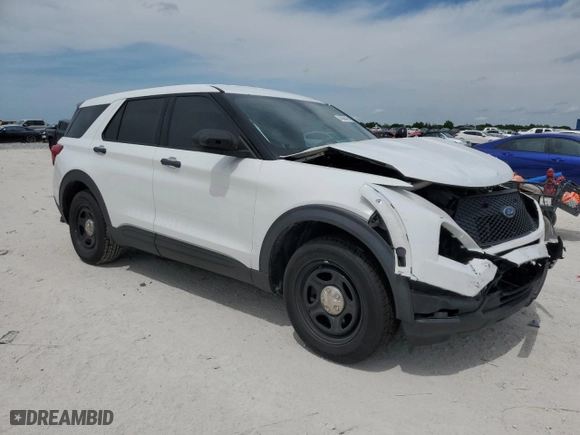 2020 Ford Police Interceptor Utility with VIN 1FM5K8AB6LGC50980, listed as a Copart auction lot 44898465 with 0 mi miles and Non Repairable. Bid and sale history available at carsss.com. Image 4.