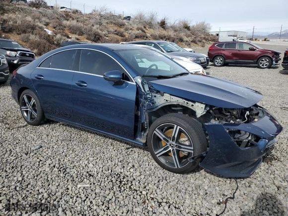2020 Mercedes-Benz CLA with VIN W1K5J4HB9LN117556, listed as a Copart auction lot 43770275 with 0 mi miles and Salvage Title. Bid and sale history available at carsss.com. Image 4.