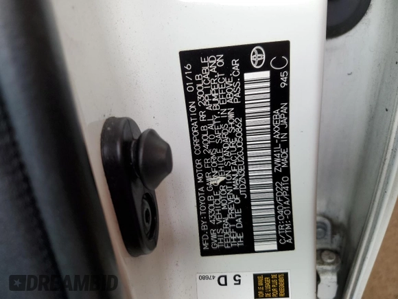 2016 Toyota Prius v Two with VIN JTDZN3EU2GJ050862, listed as a Copart auction lot 49341295 with 127,914 mi miles and Salvage Title. Bid and sale history available at carsss.com. Image 15.