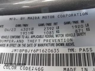 2023 Mazda 3 2.5 Turbo with VIN JM1BPBJY6P1620635, listed as a IAAI auction lot 42017848 with 13,423 mi miles and . Bid and sale history available at DreamBid. Image 9.