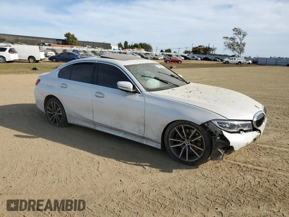 2020 BMW 3 Series 330i with VIN WBA5R1C05LFJ05290, listed as a Copart auction lot 48253655 with Not Provided miles and Salvage Title. Bid and sale history available at DreamBid. Image 4.