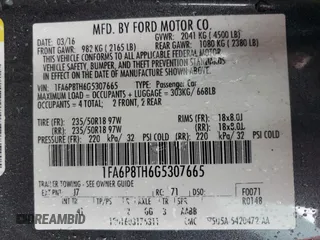 2016 Ford Mustang EcoBoost with VIN 1FA6P8TH6G5307665, listed as a Copart auction lot 55615395 with 177,127 mi miles and Salvage Title. Bid and sale history available at DreamBid. Image 12.