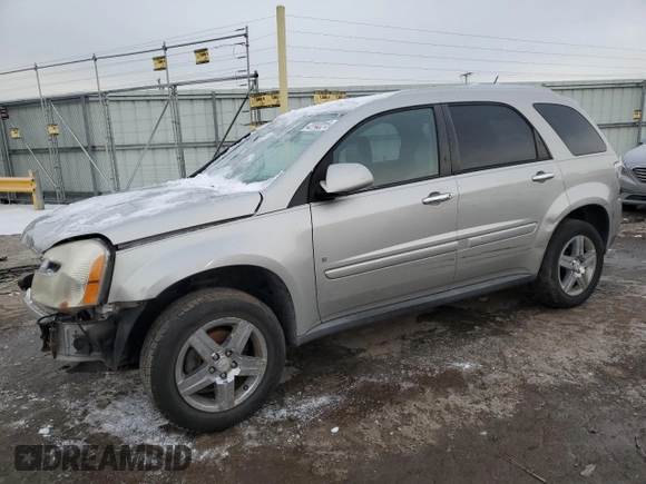 2008 Chevrolet Equinox LTZ with VIN 2CNDL83F086315340, listed as a Copart auction lot 43742215 with 100,163 mi miles and Salvage Title. Bid and sale history available at carsss.com. Image 1.