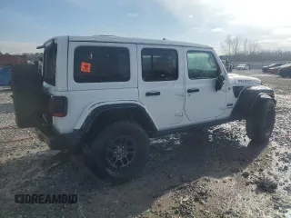 2021 Jeep Wrangler Unlimited Rubicon with VIN 1C4JJXFG1MW849460, listed as a Copart auction lot 45307515 with 54,517 mi miles and Salvage title. Bid and sale history available at DreamBid. Image 3.