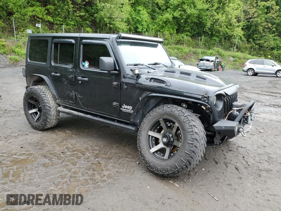 2018 Jeep Wrangler Unlimited Sport S z VIN 1C4HJXDG4JW137697, wystawiony jako Copart lot #56577525 z przebiegiem 42 297 mil mil oraz Szkoda całkowita • Salvage title. Historia ofert i sprzedaży dostępna na DreamBid. Obrazek 4.