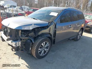 2017 Nissan Pathfinder S with VIN 5N1DR2MM7HC669307, listed as a IAAI auction lot 41635383 with 75,847 mi miles. Bid and sale history available at carsss.com. Image 2.