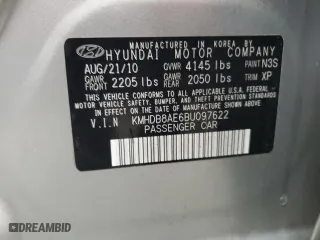 2011 Hyundai Elantra Touring GLS with VIN KMHDB8AE6BU097622, listed as a Copart auction lot 73031634 with 100,697 mi miles and Salvage Title. Bid and sale history available at carsss.com. Image 12.