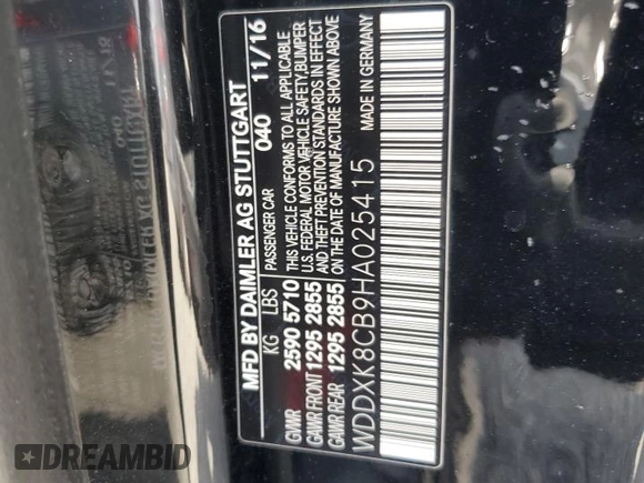 2017 Mercedes-Benz S 550 with VIN WDDXK8CB9HA025415, listed as a Copart auction lot 76422904 with Not Provided miles and Salvage Title. Bid and sale history available at DreamBid. Image 13.