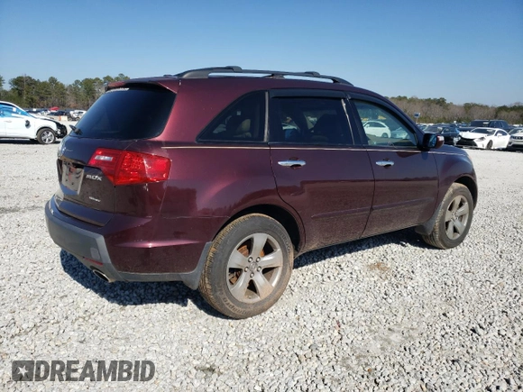 2007 Acura MDX Sport/Entertainment Pkg with VIN 2HNYD28847H524135, listed as a Copart auction lot 42949145 with 160,854 mi miles and Salvage Title. Bid and sale history available at carsss.com. Image 3.