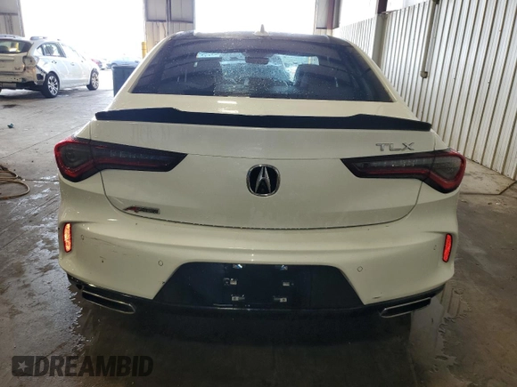 2022 Acura TLX w/A-Spec Package with VIN 19UUB5F59NA002022, listed as a Copart auction lot 59362675 with 43,724 mi miles and Salvage title. Bid and sale history available at DreamBid. Image 6.