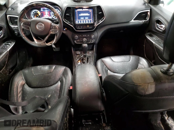 2019 Jeep Cherokee Overland with VIN 1C4PJMJN5KD173943, listed as a Copart auction lot 48350505 with 54,917 mi miles and Salvage title. Bid and sale history available at DreamBid. Image 8.