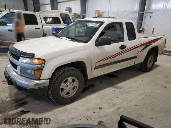 2008 Chevrolet Colorado LS with VIN 1GCCS19E988172147, listed as a Copart auction lot 87758995 with 109,943 mi miles and Salvage Title. Bid and sale history available at carsss.com. Image 1.