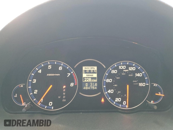 2007 Acura TSX Navi with VIN JH4CL96957C001778, listed as a Copart auction lot 57298815 with 484,754 mi miles and Salvage title. Bid and sale history available at DreamBid. Image 9.