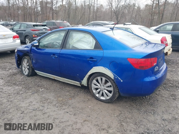 2010 Kia Forte SX with VIN KNAFW4A38A5142042, listed as a IAAI auction lot 41711307 with 162,765 mi miles. Bid and sale history available at carsss.com. Image 3.