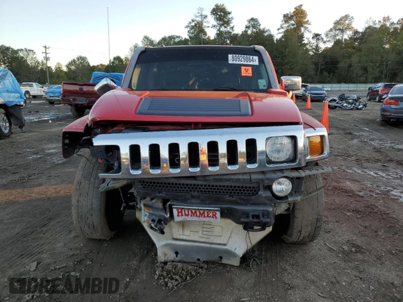 2007 Hummer H3 SUV with VIN 5GTDN13E278185639, listed as a Copart auction lot 80929864 with 268,989 mi miles and Salvage Title. Bid and sale history available at DreamBid. Image 5.