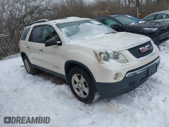2008 GMC Acadia SLE1 with VIN 1GKEV13778J258533, listed as a IAAI auction lot 41304981 with 210,552 mi miles. Bid and sale history available at carsss.com. Image 1.