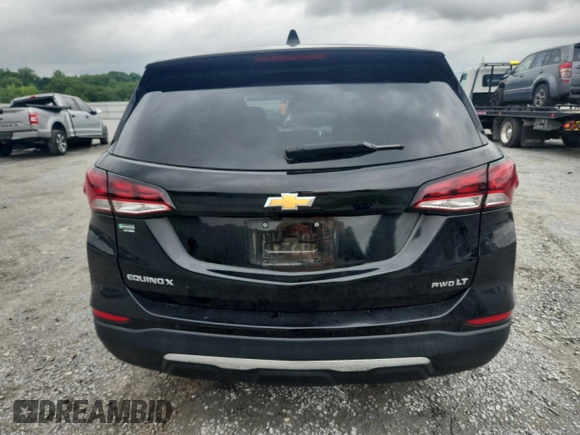2022 Chevrolet Equinox LT with VIN 3GNAXUEV0NL240968, listed as a Copart auction lot 58982045 with 62,637 mi miles and Salvage title. Bid and sale history available at DreamBid. Image 6.