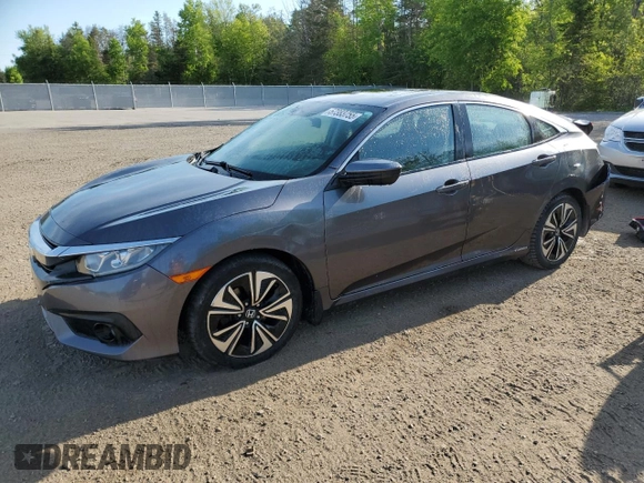 2016 Honda Civic EX-T with VIN 2HGFC1F44GH114785, listed as a Copart auction lot 57383755 with 168,529 mi miles and Salvage title. Bid and sale history available at DreamBid. Image 1.