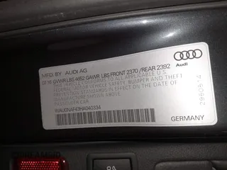 2017 Audi A4 Premium with VIN WAUGNAF43HA040334, listed as a IAAI auction lot 41947631 with 102,544 mi miles. Bid and sale history available at carsss.com. Image 9.