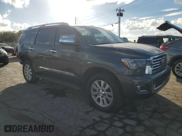 2019 Toyota Sequoia Platinum with VIN 5TDDY5G12KS171824, listed as a Copart auction lot 78034084 with 58,986 mi miles and Salvage Title. Bid and sale history available at carsss.com. Image 4.
