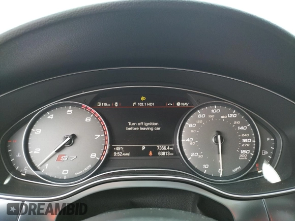 2015 Audi S7 z VIN WAUW2AFC2FN012266, wystawiony jako Copart lot #72085762 z przebiegiem 63 813 mil mil oraz . Historia ofert i sprzedaży dostępna na DreamBid. Obrazek 9.