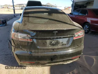 2022 Tesla Model S with VIN 5YJSA1E51NF464763, listed as a Copart auction lot 43559465 with 36,079 mi miles and Salvage title. Bid and sale history available at DreamBid. Image 6.