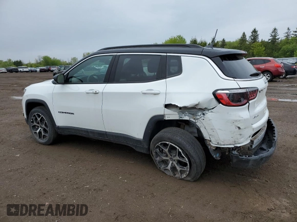 2025 Jeep Compass Limited с VIN 3C4NJDCN7ST511874, выставлен на аукционе Copart как лот 45583635 с пробегом 4 929 миль миль и Списание • Salvage title. История ставок и продаж доступна на DreamBid. Изображение 2.