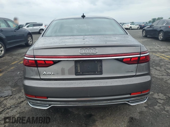 2019 Audi A8 with VIN WAU8DAF85KN001836, listed as a Copart auction lot 62670185 with 44,661 mi miles and Salvage title. Bid and sale history available at DreamBid. Image 6.