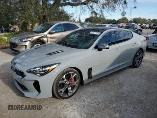 2020 Kia Stinger GT1 with VIN KNAE45LC7L6086788, listed as a Copart auction lot 82822094 with 41,536 mi miles and Salvage Title. Bid and sale history available at carsss.com. Image 1.
