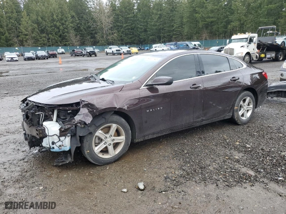 2020 Chevrolet Malibu LS with VIN 1G1ZC5ST7LF107995, listed as a Copart auction lot 44603745 with 66,034 mi miles and Salvage Title. Bid and sale history available at carsss.com. Image 1.
