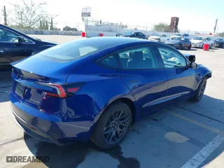2025 Tesla Model 3 Long Range with VIN 5YJ3E1EB9SF886175, listed as a IAAI auction lot 41648473 with 395 mi miles. Bid and sale history available at carsss.com. Image 4.