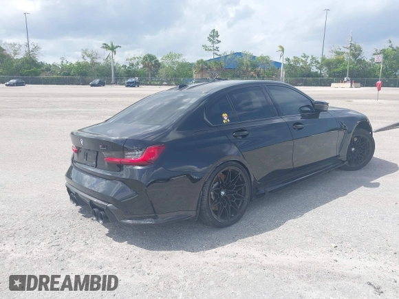 2024 BMW M3 Competition with VIN WBS33AY0XRFS35085, listed as a IAAI auction lot 42353608 with 6,991 mi miles and . Bid and sale history available at DreamBid. Image 4.