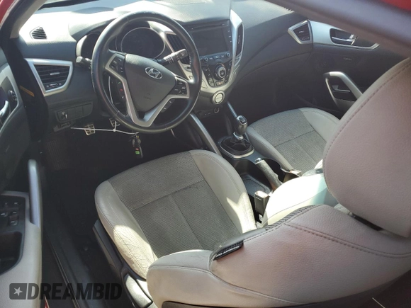 2014 Hyundai Veloster with VIN KMHTC6AD1EU198737, listed as a Copart auction lot 66271575 with 119,895 mi miles and Salvage title. Bid and sale history available at DreamBid. Image 8.