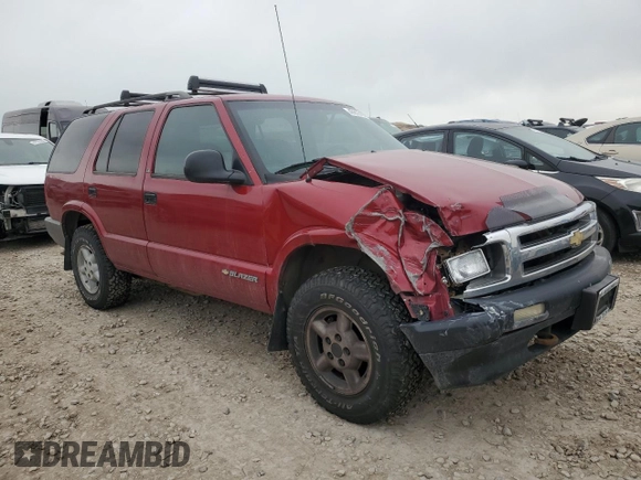 1995 Chevrolet Blazer with VIN 1GNDT13W2S2236856, listed as a Copart auction lot 47813165 with 862,143 mi miles and Salvage title. Bid and sale history available at DreamBid. Image 4.
