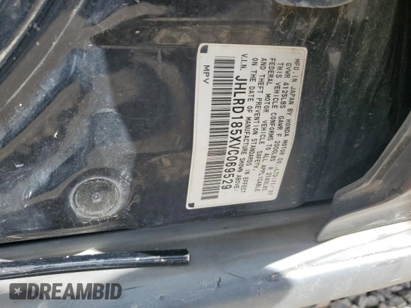 1997 Honda CR-V with VIN JHLRD185XVC069529, listed as a Copart auction lot 73660154 with 250,671 mi miles and Salvage Title. Bid and sale history available at carsss.com. Image 15.
