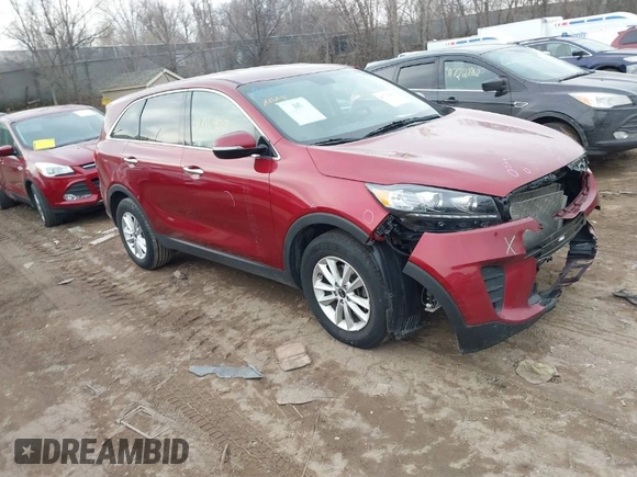 2019 Kia Sorento L with VIN 5XYPG4A35KG512845, listed as a IAAI auction lot 41716900 with 90,950 mi miles. Bid and sale history available at carsss.com. Image 1.