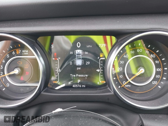 2023 Jeep Gladiator Overland with VIN 1C6HJTFG6PL555153, listed as a IAAI auction lot 42210878 with 40,576 mi miles and . Bid and sale history available at DreamBid. Image 7.