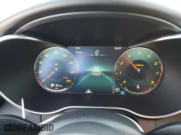 2020 Mercedes-Benz C with VIN WDDWF8DBXLR527729, listed as a Copart auction lot 46880925 with 35,825 mi miles and Salvage Title. Bid and sale history available at carsss.com. Image 9.