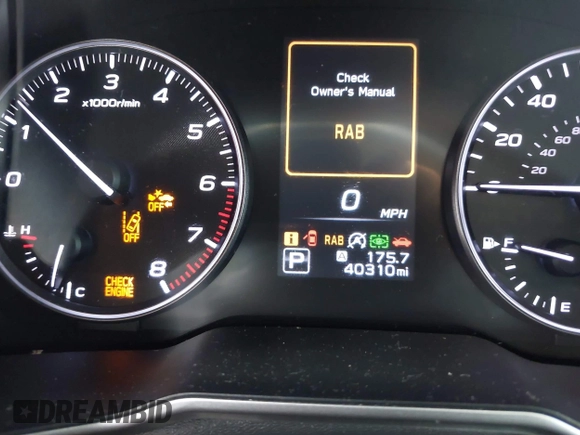 2020 Subaru Outback Limited with VIN 4S4BTANC7L3144605, listed as a IAAI auction lot 42372274 with 40,310 mi miles and . Bid and sale history available at DreamBid. Image 7.