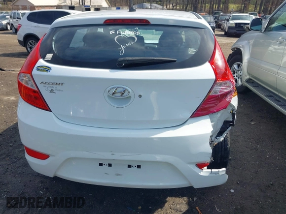 2016 Hyundai Accent SE with VIN KMHCT5AE0GU238781, listed as a IAAI auction lot 41805846 with 121,022 mi miles. Bid and sale history available at carsss.com. Image 6.