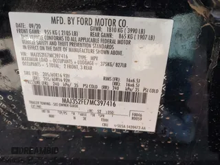 2021 Ford EcoSport S with VIN MAJ3S2FE7MC397416, listed as a IAAI auction lot 42016442 with 84,438 mi miles and . Bid and sale history available at DreamBid. Image 9.