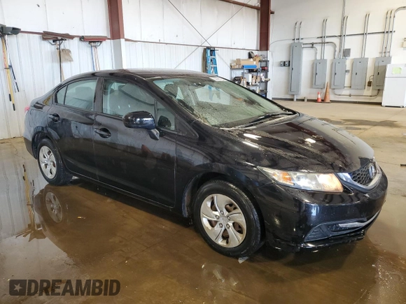 2014 Honda Civic LX with VIN 19XFB2F57EE202917, listed as a Copart auction lot 55391425 with 127,198 mi miles and Salvage Title. Bid and sale history available at carsss.com. Image 4.