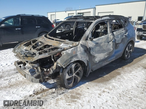 2016 Hyundai Tucson Limited z VIN KM8J33A24GU203744, wystawiony jako Copart lot #45355625 z przebiegiem Nie podano mil oraz Szkody całkowita. Historia ofert i sprzedaży dostępna na DreamBid. Obrazek 1.