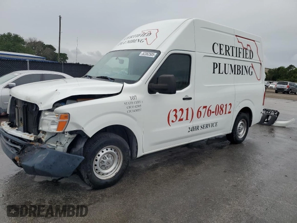 2017 Nissan NV Cargo SV z VIN 1N6BF0LY9HN807928, wystawiony jako Copart lot #60340275 z przebiegiem 133 501 mil mil oraz Szkoda całkowita • Salvage title. Historia ofert i sprzedaży dostępna na DreamBid. Obrazek 1.