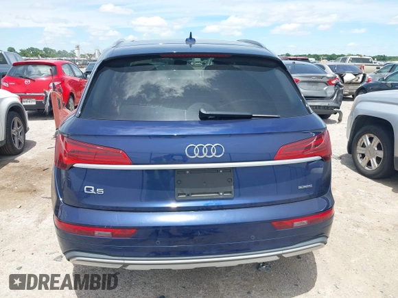 2021 Audi Q5 Premium with VIN WA1AAAFY7M2004975, listed as a IAAI auction lot 42190283 with 56,810 mi miles and . Bid and sale history available at DreamBid. Image 16.